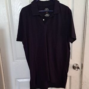 Men's Black Polo Shirt - Classic Short Sleeve